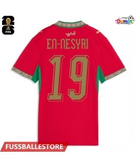 Günstige Marokko Youssef En-Nesyri #19 Heimtrikot Damen WM 2026 Kurzarm